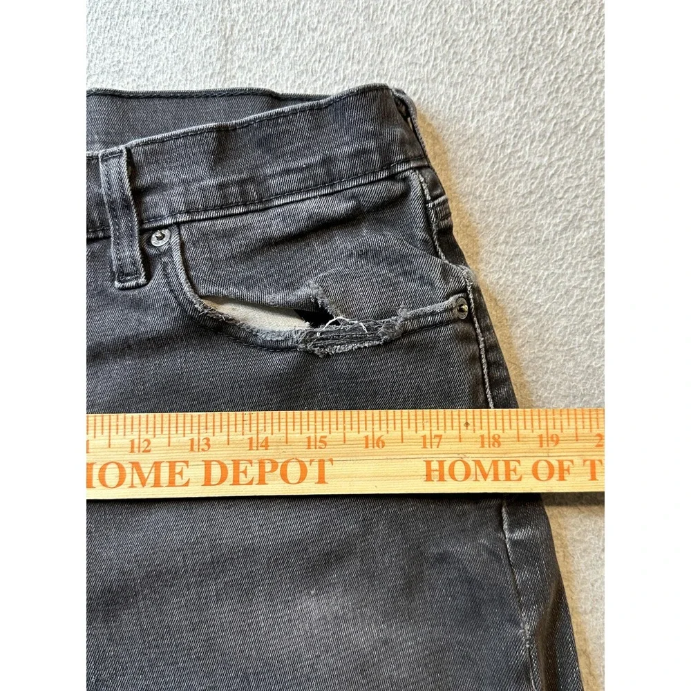 Levi's 512 Jeans Mens 31x29 Black Slim Taper Stretch Distressed‎ PC9 28833-0787